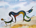 Pferd und Vogel