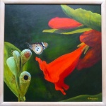 Blumen mit Schmetterling